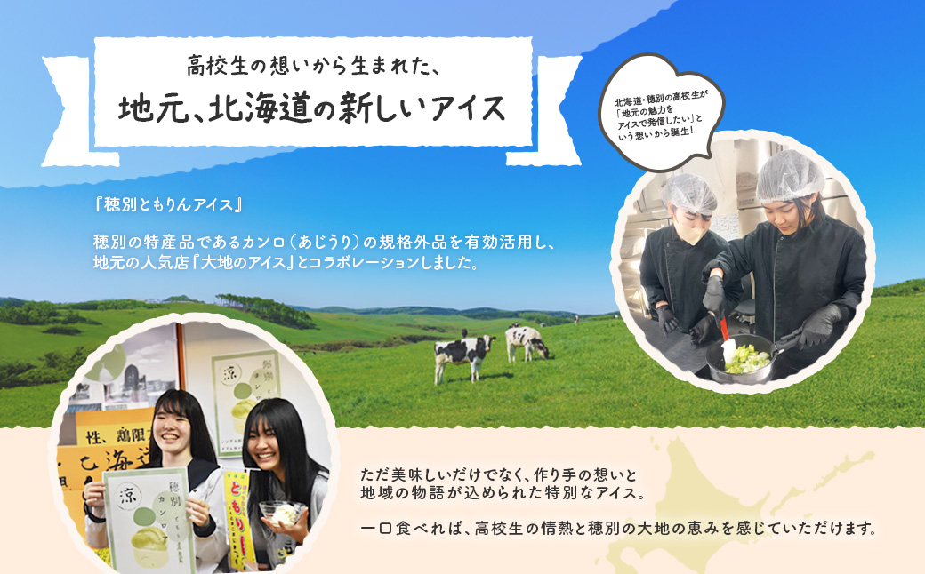 大地のアイス 穂別ともりん[120ml×6個]  【ふるさと納税 人気 おすすめ ランキング アイス アイスクリーム スイーツ デザート カンロ 大地のアイス ほべつ 穂別 あじうり セット 北海道 むかわ町 送料無料】 MKWAK001