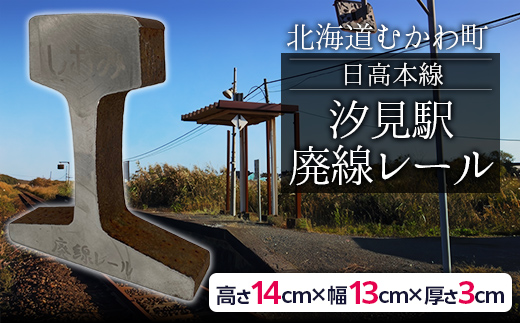 日高本線廃線レール 厚さ３ｃｍ ①（限定１０セット） MKWG031 高さ１４ｃｍ×幅１３ｃｍ×厚さ３ｃｍ