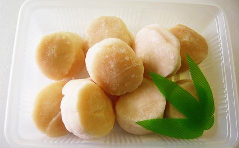 北海道産帆立貝柱と特製醤油漬けいくら