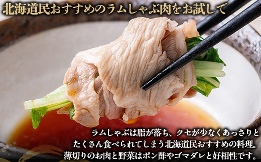 【お試し用】北海道民おすすめ『ラムしゃぶ』500g×2パック1kg BRTI014