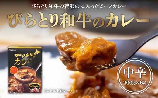 びらとり和牛カレー中辛200g×６箱 BRTH019