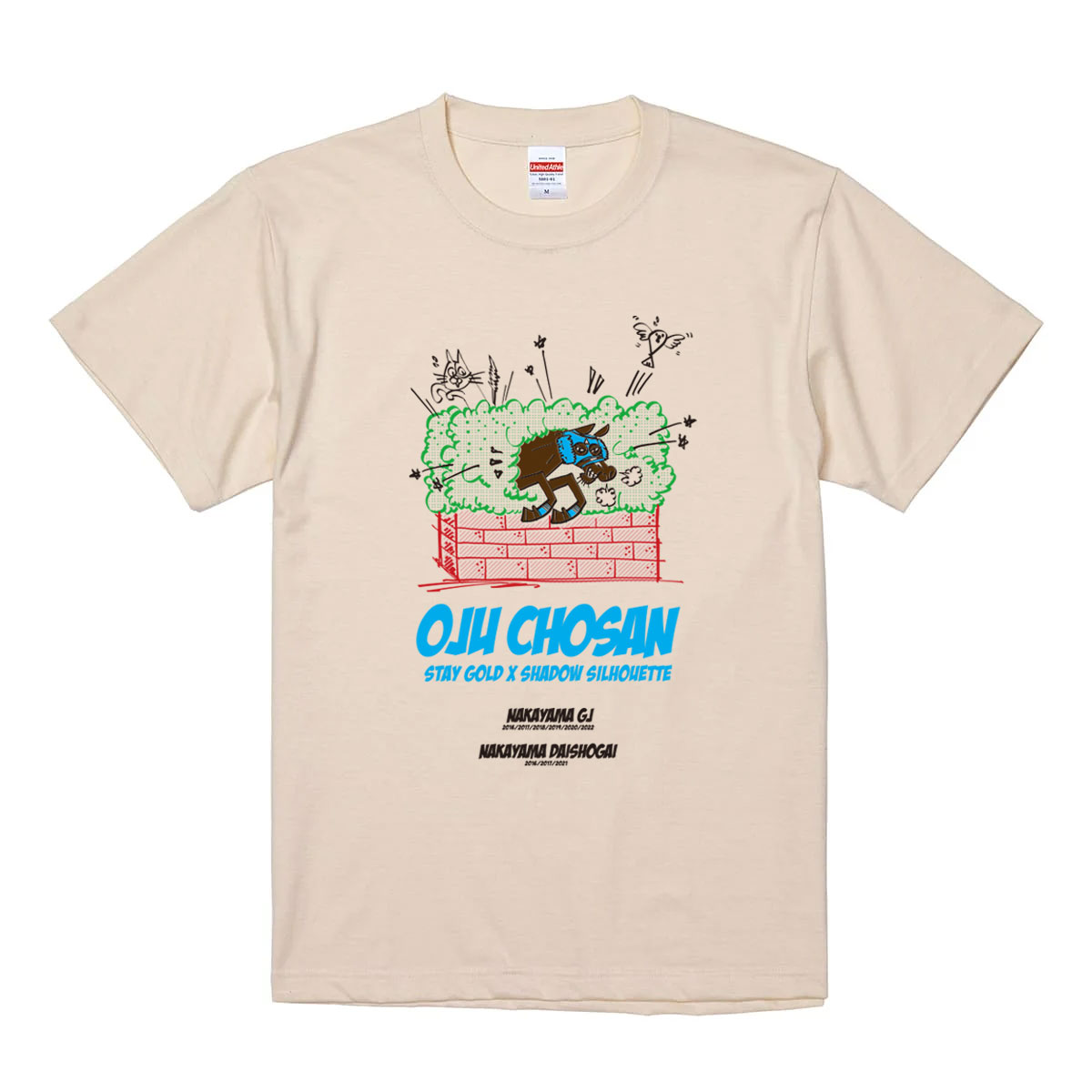 【オジュウチョウサン】イラストＴシャツ_Mサイズ BRTV005-2