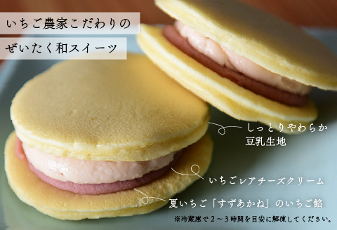 浦河産の夏いちごを使用した｢いちご餡どらやき｣6個入[13-1115]