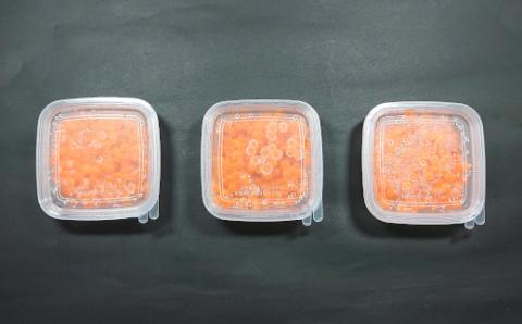 【秋鮭山漬切身付】北海道日高産 いくら醤油漬小分けパック(60g×3)[15-1135]