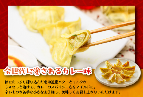 まろやか黒昆布餃子ほか2種の餃子(行者にんにく・カレー)20個入×各1袋[04-085]