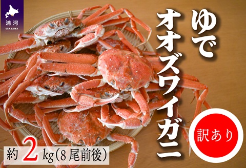 訳あり ゆでオオズワイガニ約2kg(8尾前後入)[02-1306]