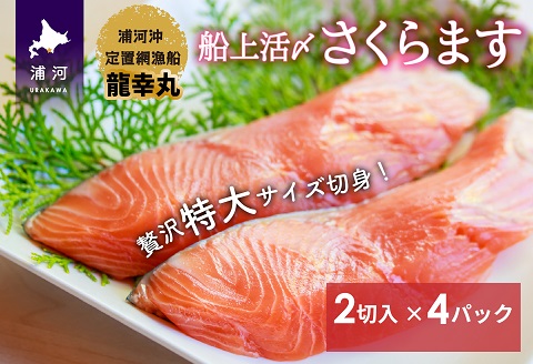 龍幸丸の船上活〆さくらます特大切り身パック[08-983]