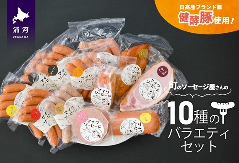 町のソーセージ屋さんの「10種のバラエティセット」[09-1082]