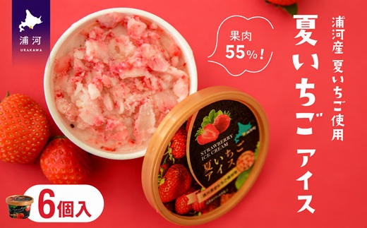 果肉55%「夏いちごアイス(6個)」[22-325]