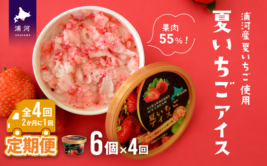 果肉55%「夏いちごアイス(6個)」【全4回定期便】[22-997]