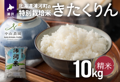 浦河の特別栽培米「きたくりん」精米(10kg×1袋)[37-1371]