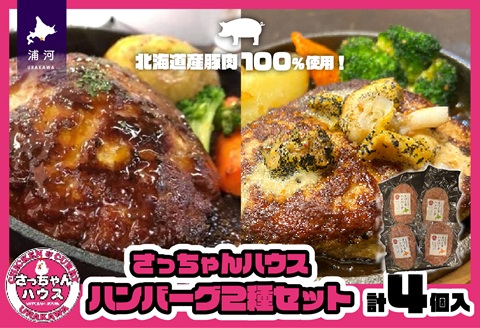 さっちゃんハウス『ハンバーグ』2種セット各2個入[47-1476]