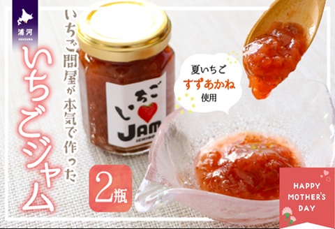 【母の日対応】いちご問屋が本気で作った『いちごジャム』120ml×2瓶[55-1577]