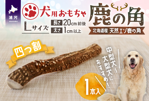 犬用「鹿の角(四つ割り)」Ｌサイズ×1本[53-1355]