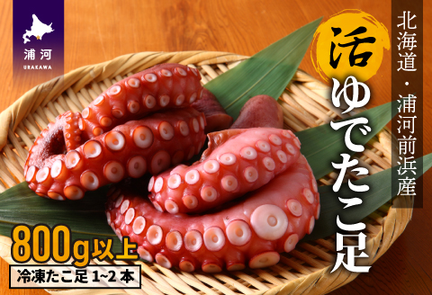 漁協直送！浦河前浜産 活ゆでたこ足（足800g）[02-525]