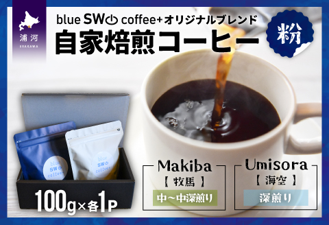自家焙煎オリジナルブレンド【お試し2種セット[粉]】(100g×2P)[49-1274]