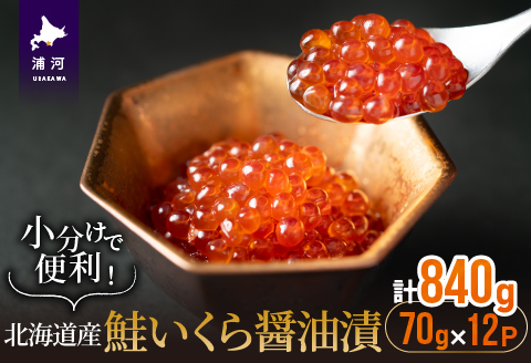 小分けで便利！鮭いくら醤油漬(70g×12)[02-1059]