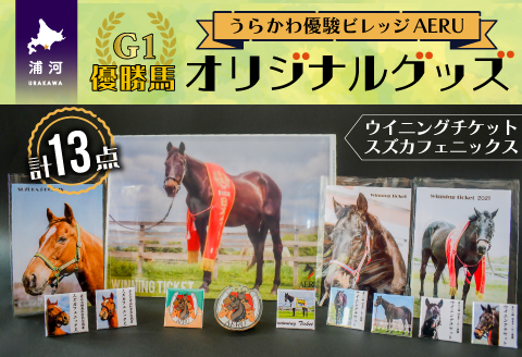優駿ビレッジAERU G1馬オリジナルグッズ(計13個)[07-1168]