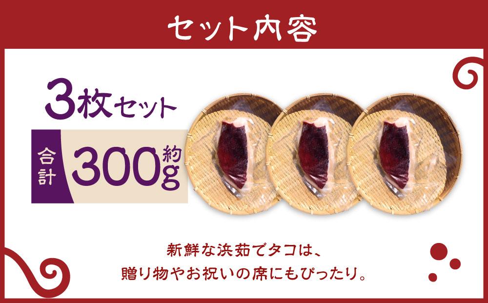 浜ゆで真タコ頭 1/4カット 100g×3個(水タコ)