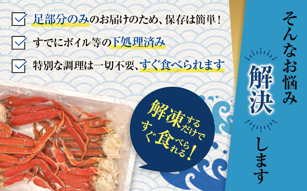 「訳あり」オオズワイガニボイル脚（肩付き）1kg