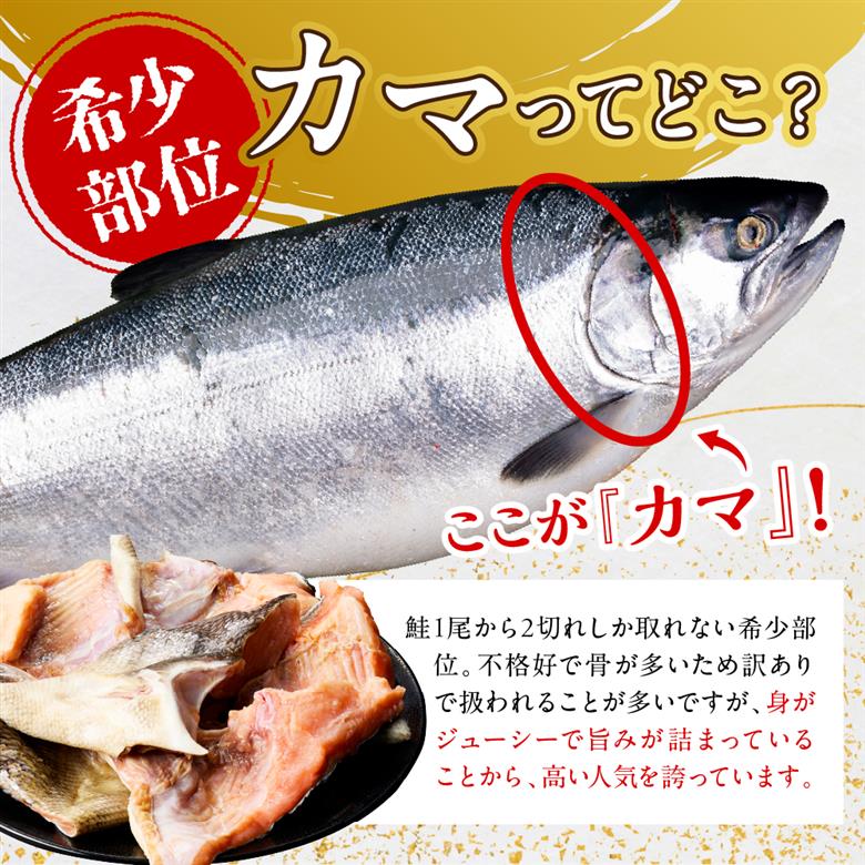 訳あり塩鮭切身（カマ）500g【er001-103】