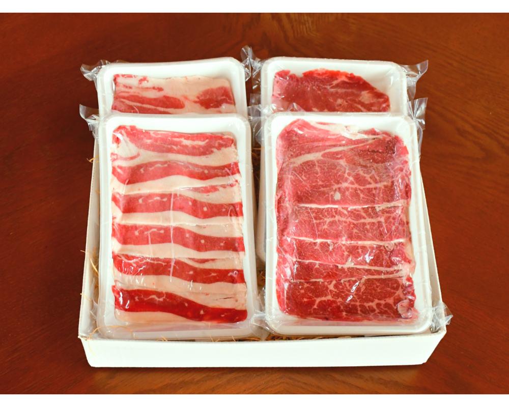 【えりも短角牛】肩ロースとバラのすき焼きセット【er007-018】