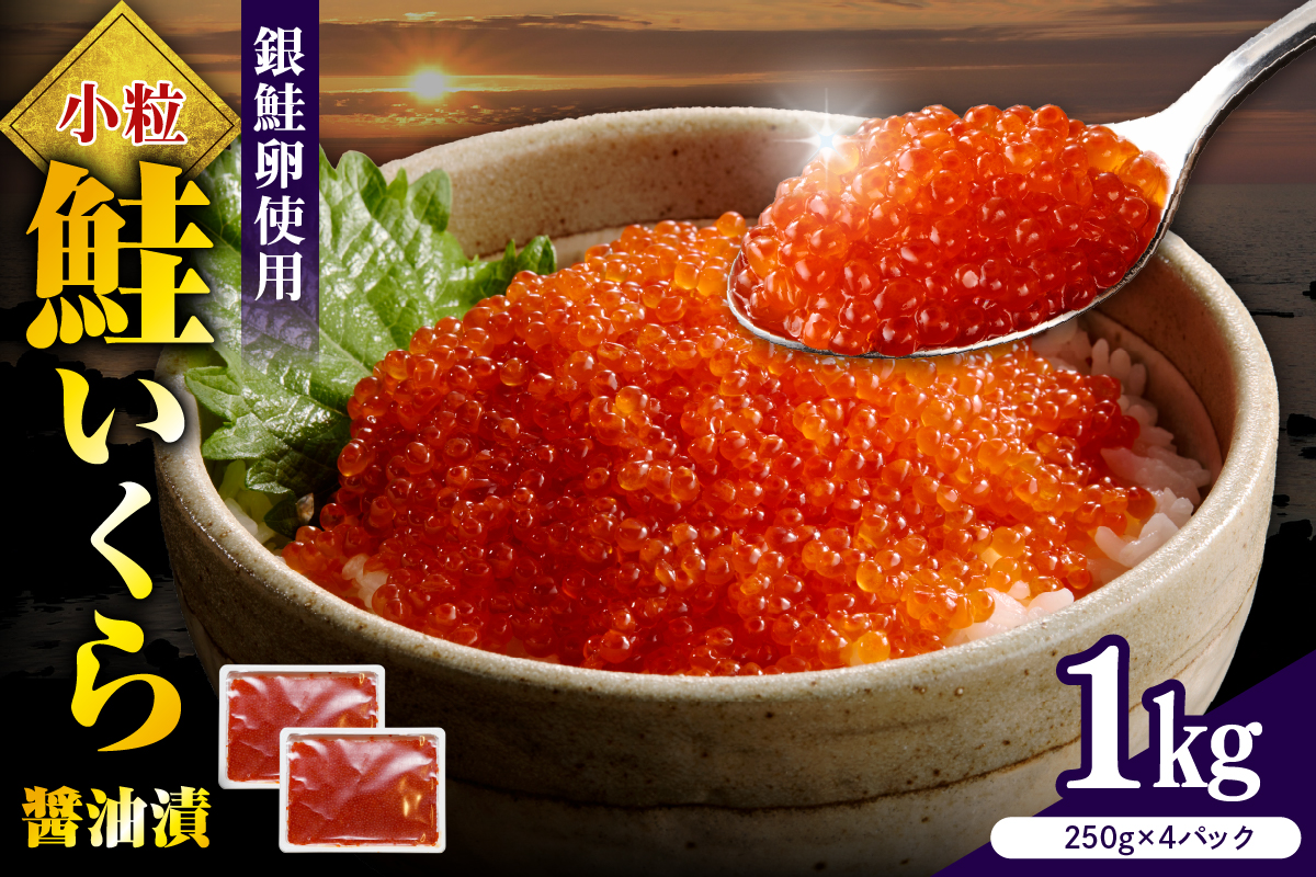 えりも【マルデン特製】鮭いくら醤油漬け250g×4箱【er002-099】