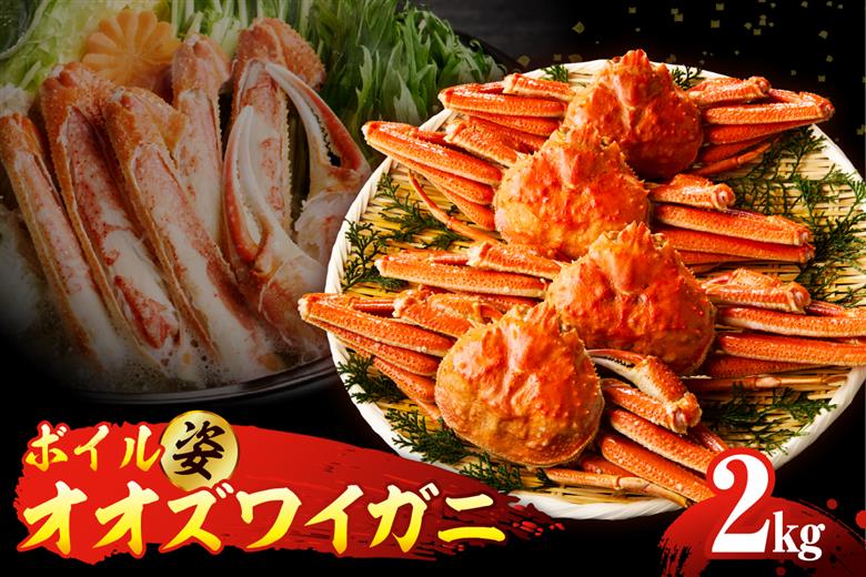 ボイルオオズワイガニ姿 2kg（4～5杯）【er018-063-a】