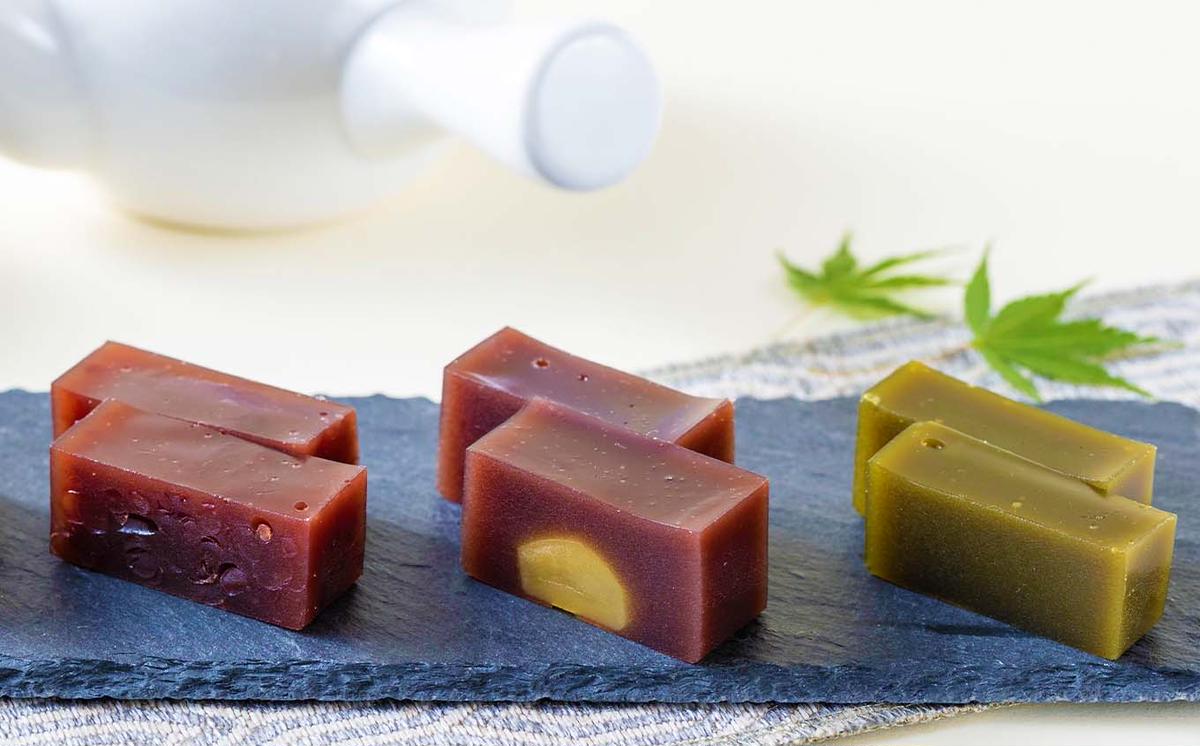 元祖 三石羊羹 桜 詰め合わせ 計6種 (ミニ4種4個 丸筒4本) セ