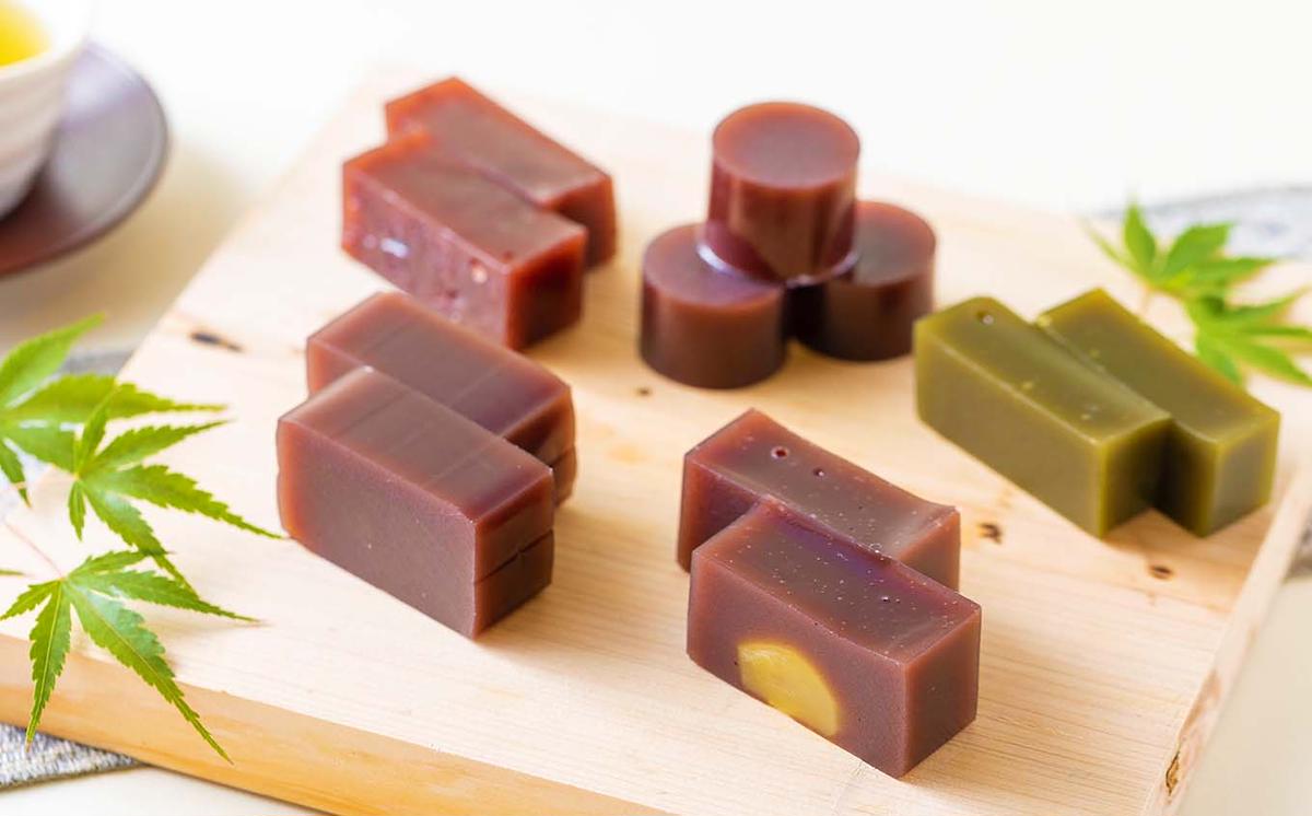 元祖 三石羊羹 桜 詰め合わせ 計5種 (ミニ5種6個 丸筒4本) セ