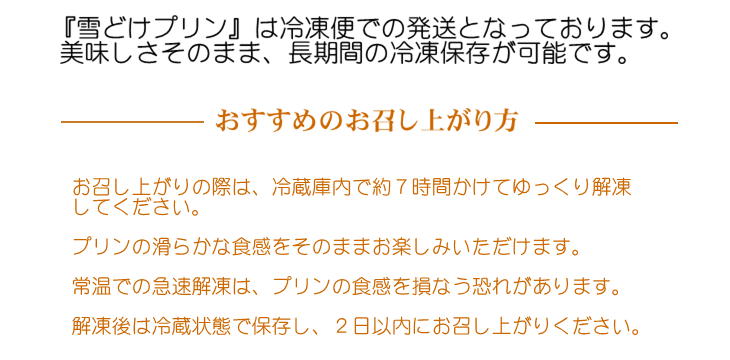 北の大地 の 『 雪どけ プリン 』 ４個 入り × 2セット スイ
