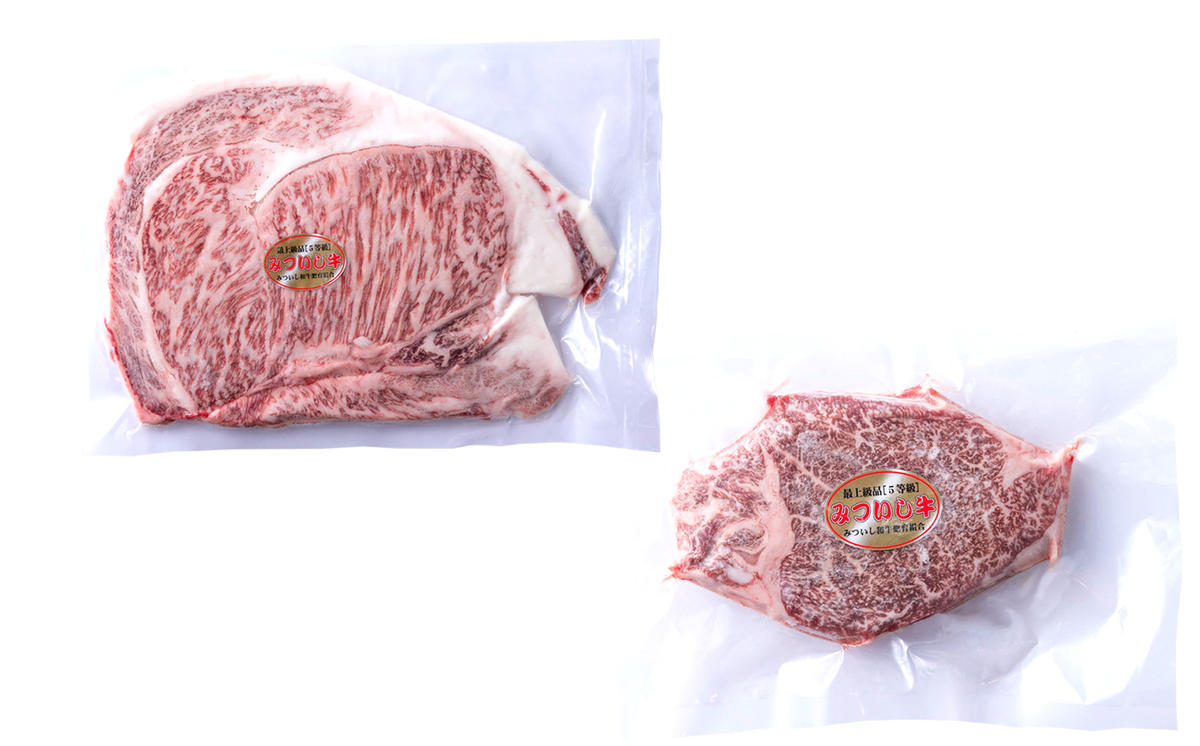 北海道産 黒毛和牛 みついし牛 A5  サーロイン＆ヒレステー