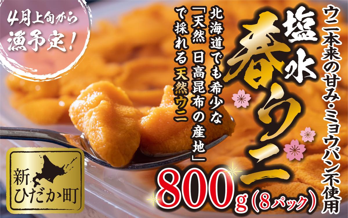 ＜ 2026年4月上旬より発送 ＞ うに 北海道 800g （ 100g × 8パッ