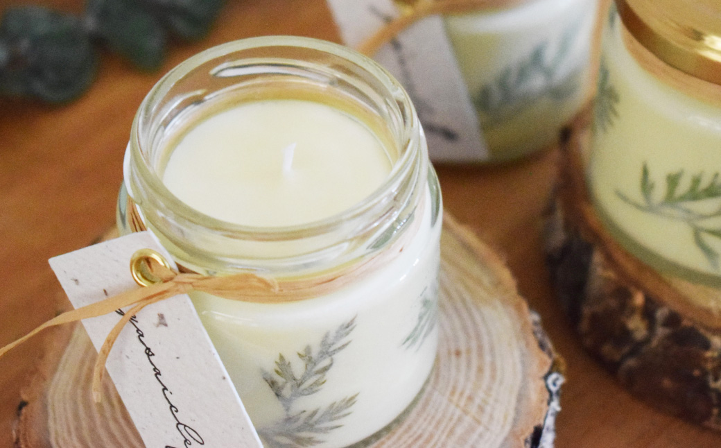 【北海道十勝】菜たね油と野菜を使った菜キャンドル2個セット【C57】