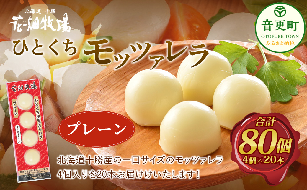 ひとくちモッツァレラ プレーン 4個入×20本