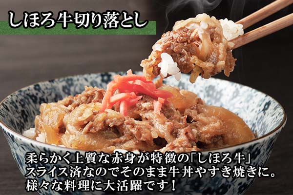 北海道 しほろ牛 切り落とし スライス 350g×3パック 牛 牛肉 ビーフ セット 国産 バーベキュー BBQ 焼肉 焼き肉 冷凍 詰合せ お取り寄せ 送料無料 十勝 士幌町 【L27】