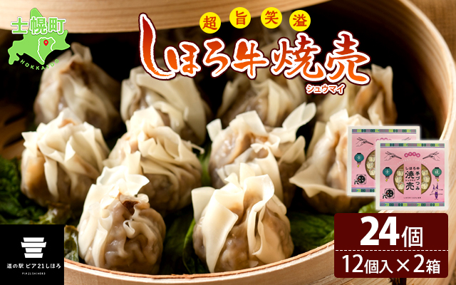 北海道 しほろ牛 焼売 2箱 セット 計24個入 牛肉 国産牛 肉 ビーフ しゅうまい シュウマイ 飲茶 点心 中華 簡単調理 中華料理 冷凍 おかず お弁当 惣菜 おつまみ グルメ 冷凍 お取り寄せ 送料無料 十勝 士幌町【L31】