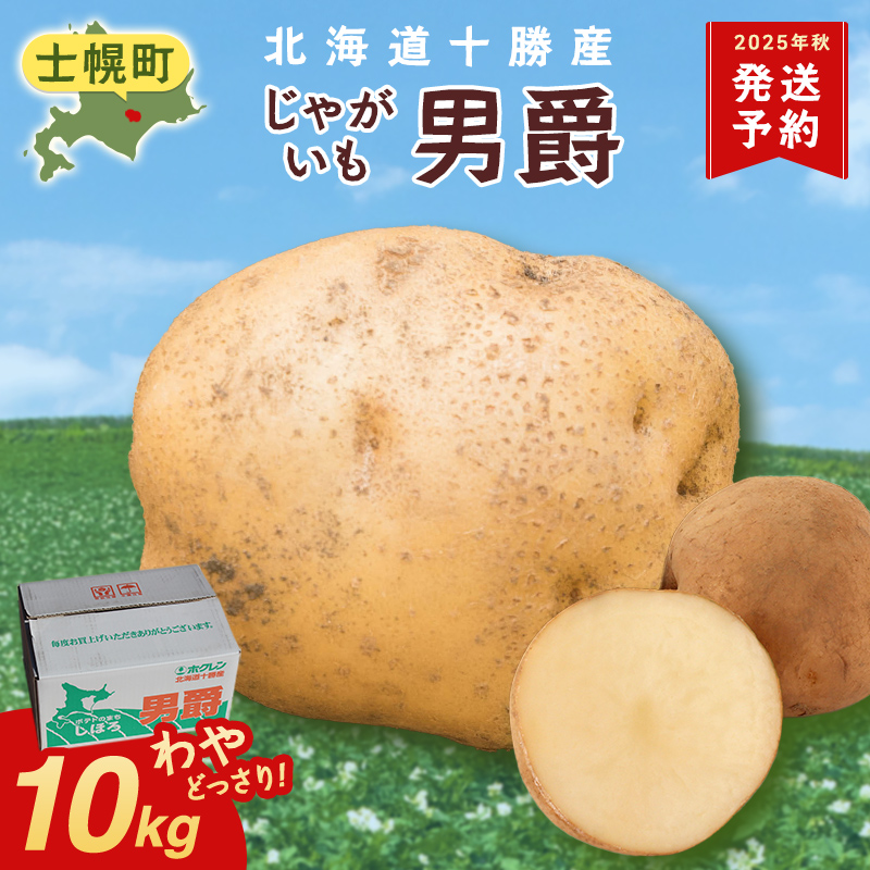 北海道 じゃがいも 男爵 10kg 北海道産 十勝産 男爵芋 男爵イモ 男爵薯 ジャガイモ 芋 いも ポテト お取り寄せ まとめ買い 送料無料 十勝 士幌町 【V03】
