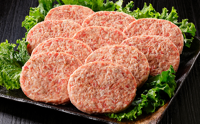 十勝ナイタイ和牛 ビーフ&ポーク ハンバーグ 120g×10個 北海道産 和牛肉 5・4等級黒毛和牛使用 冷凍