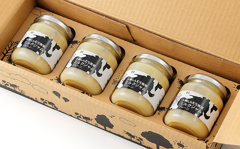 十勝しんむら牧場 放牧牛のミルクジャムプレーン 140g×4個 北海道 スイーツ