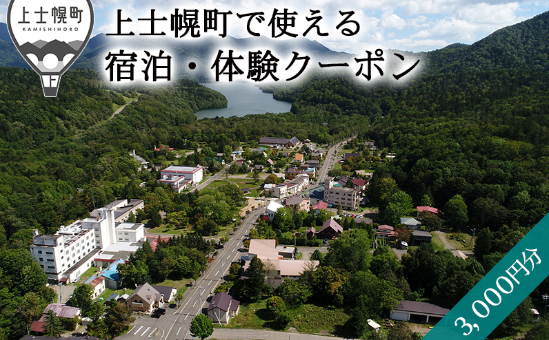 上士幌・ぬかびら源泉郷 宿泊・体験クーポン 3,000円分 北海道 十勝 旅行 トラベル ホテル 旅館 旅行券 宿泊券 宿泊チケット アクティビティー