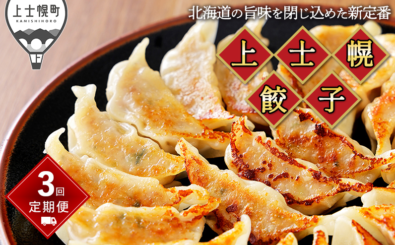 上士幌餃子 定期便 3ヵ月コース 3回 ぎょうざ ギョウザ 国産 北海道 十勝産SPF豚使用 冷凍生餃子 お取り寄せ