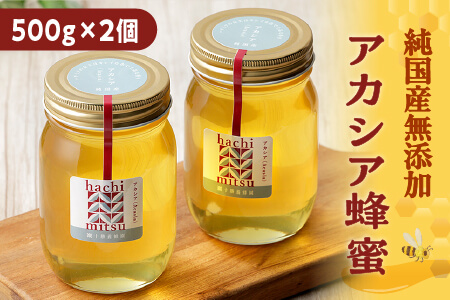 純国産無添加蜂蜜 はちみつ ハチミツ 国産 天然 非加熱 熟成[500g×2個] |十勝養蜂園 アカシア蜂蜜