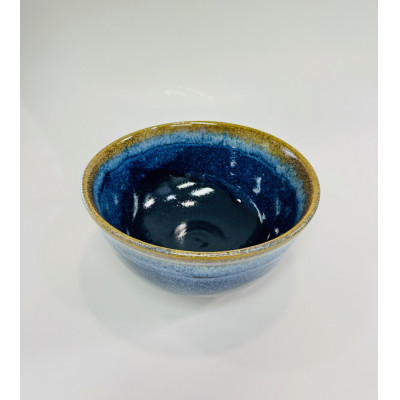 『鹿追焼』海鼠釉そば丼　1個