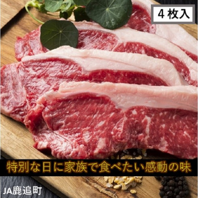 鹿追牛ロース ステーキ 720g (鹿追牛Cセット 180g×4)  北海道十勝鹿追産【0113】【配送不可地域：離島】