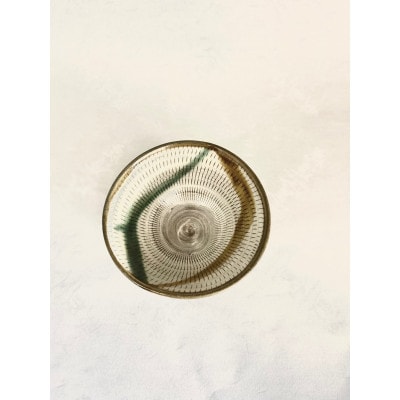 鹿追焼　飛びカンナ飯茶碗セット