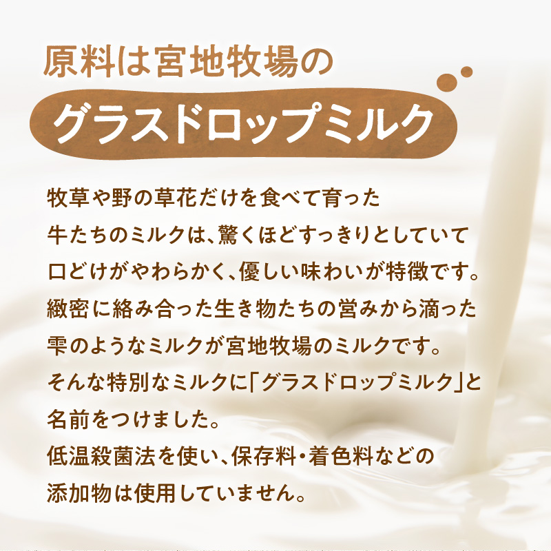 【数量限定】宮地牧場のグラスドロップミルク 180ml×6本_S018-0011