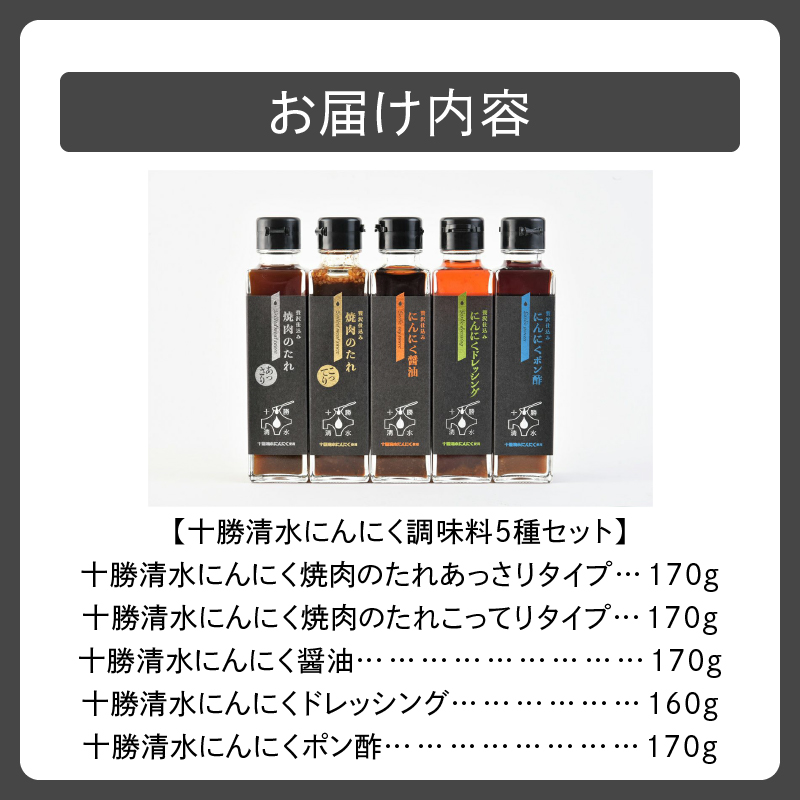 十勝清水にんにく調味料5種セット_S021-0002