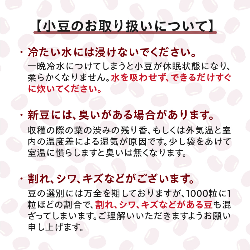 MORITABEANS プレミア小豆 5kg 新豆 2024年産 採れたて 収穫したての小豆をお届けします_S001-0003