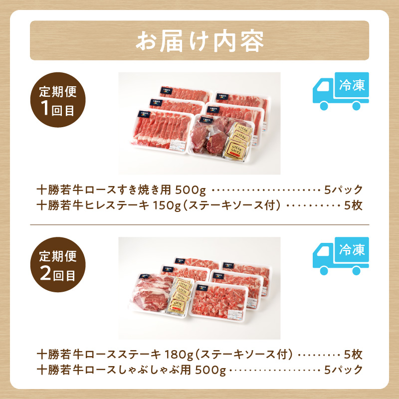【2回定期便】十勝若牛詰合せセット_S003-0018